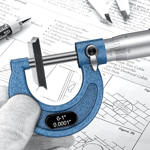 HDLNKAK Outside Micrometer Set, 0-3" Machinist Micrometer, 0.0001" Graduation