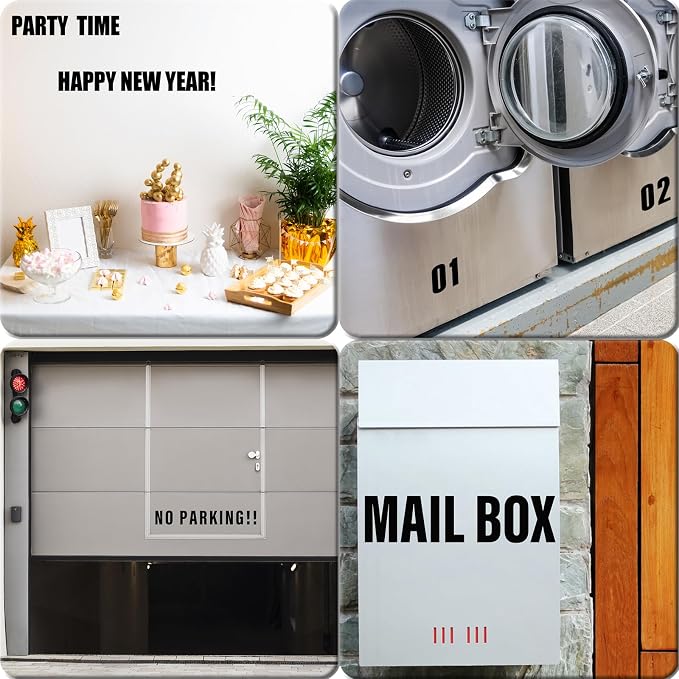 220 Pieces 20 Sheets Letter Stickers, Self Adhesive Vinyl Waterproof Mailbox