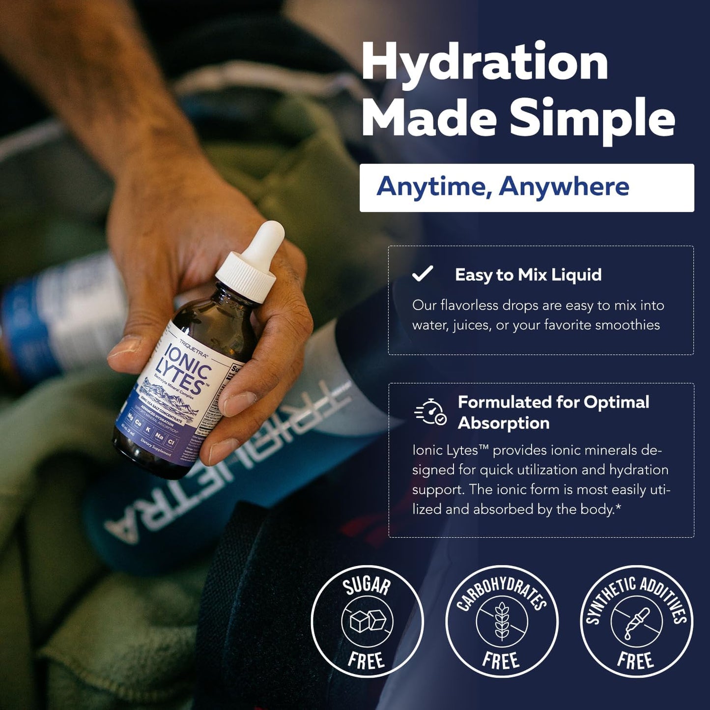 Ionic Lytes™ Electrolyte Mineral Complex with Ionic Sea Salt, Fulvic & Humic Acid - Supports Hydration, Electrolyte & Mineral Balance & Muscle Function (4 oz) - Soy-Free, Gluten-Free, cGMP