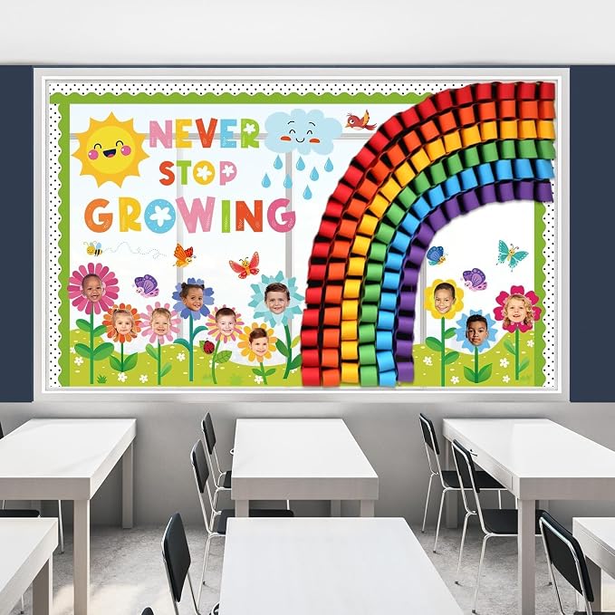 Summer Bulletin Board Classroom Decorations 3D Rainbow Butterfly Floral