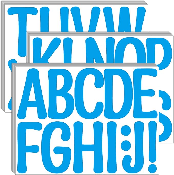 Bemeol 30 Sheets Large Letter Stickers 4 Inch Alphabet Letter Stickers Self