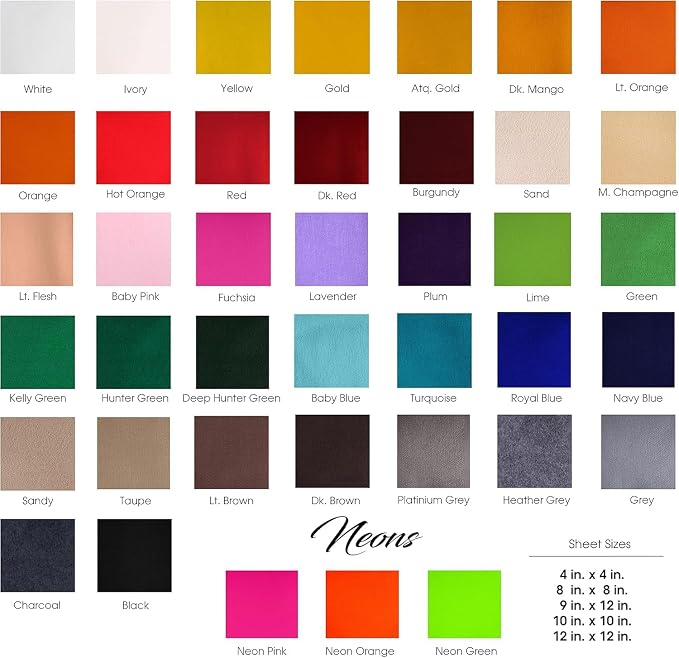 FabricLA Acrylic Felt Sheets for Crafts