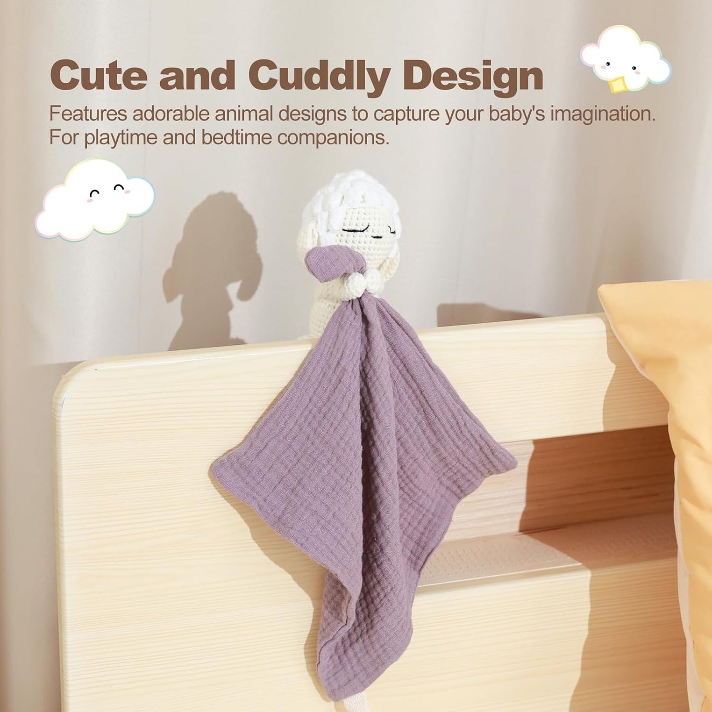 Lamb Animals Cow Security Animal Security Blanket Blanket Infant Nursery Character Blanket Luxury Snuggler Plush Baby Lovey Lamb