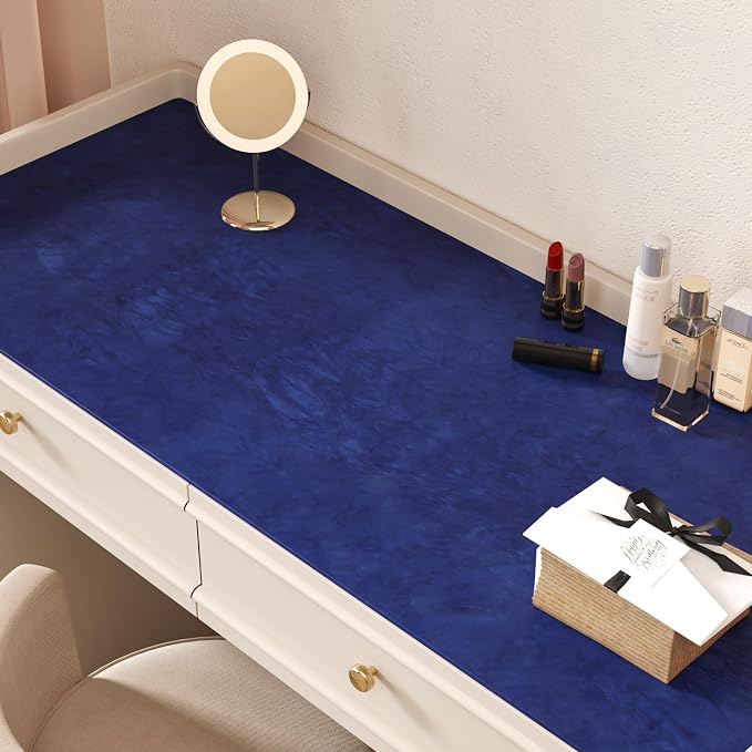 CHIHUT Blue Velvet Drawer Liner Creased Self Adhesive Velvet Flocking Liner