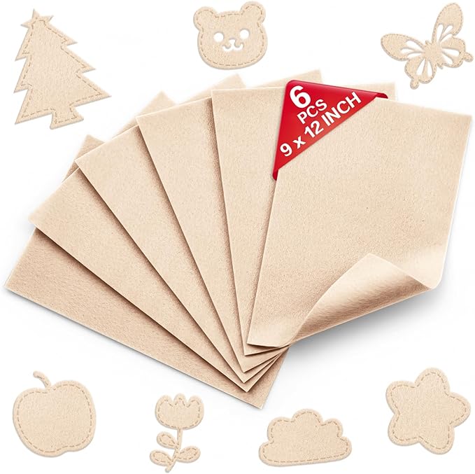 Nude Tones Soft Felt Sheets for Crafts, 1.6mm Thick, Kids' Crafts, DIY Projects