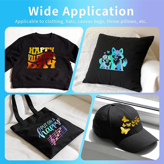 Holographic HTV Heat Transfer Vinyl, Iron on Transfers