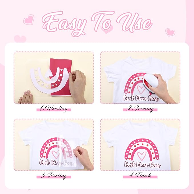 Tintnut Punch Pink Heat Transfer Vinyl, easy cut & weed, stretch washable