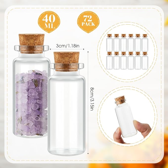 Patelai 12 Pcs Small Glass Jars