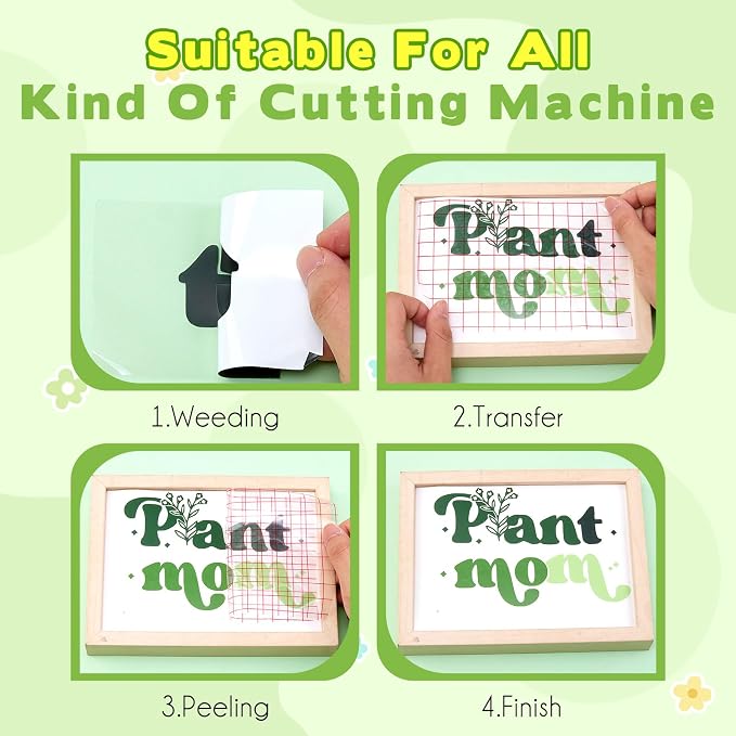 Tintnut Green Permanent Vinyl Permanent Adhesive Vinyl 8 Sheets 12''x10'' |