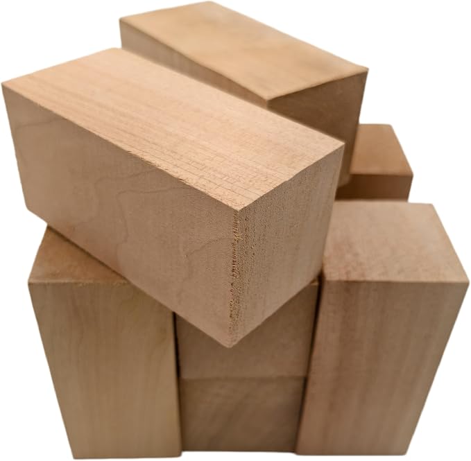 10PCS Basswood Carving Blocks, Whittling Wood Carving Kit, Unfinished Wooden