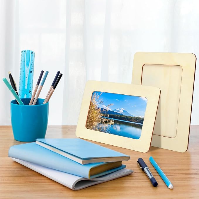 VOKOY 25 Pack Wooden Picture Frames
