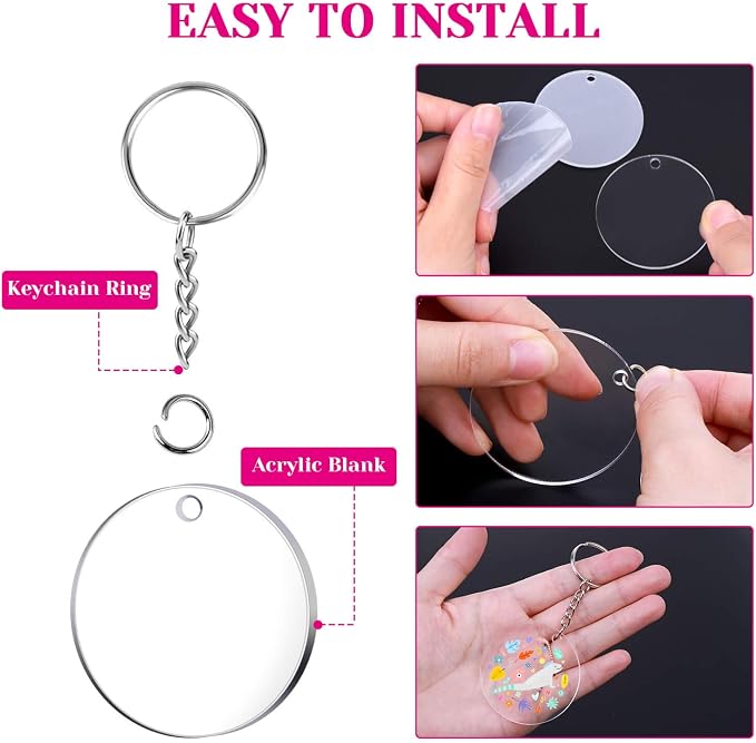 Audab Acrylic Keychain Blanks