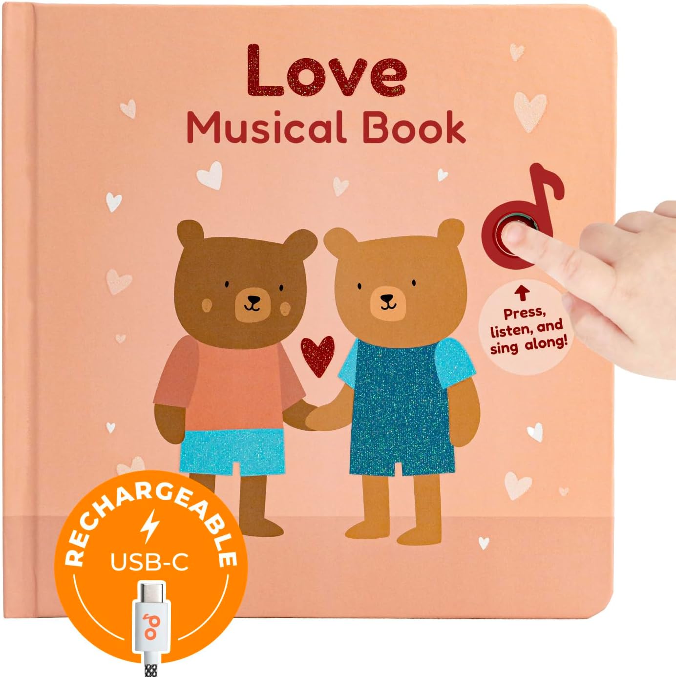 Cali's Books Love Nursery Rhymes Musical Book USB-C Rechargeable