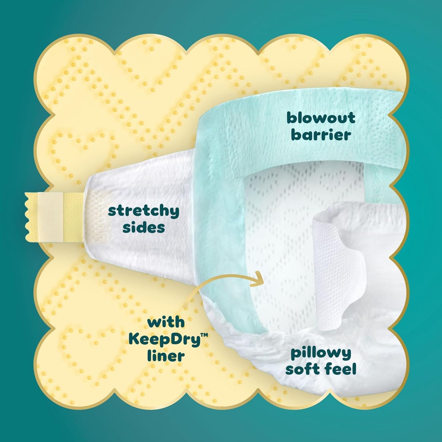 Pampers Swaddlers Diapers, Size 6 (23-44 lbs), 50 Count, Absorbent, Keeps Baby Dry and Comfortable, Skin Safe Disposable Baby Diaper (Packaging May Vary)