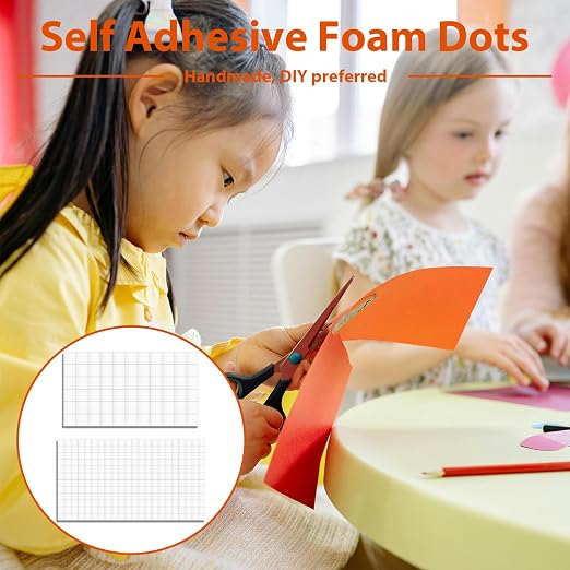 8 Sheets 1320 Pcs Foam Squares 2 Sizes Double Sided Foam Tape Adhesive Dots