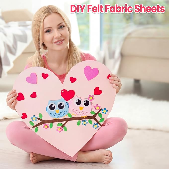 Moukeren 180 Pcs 6 x 6 Inch Felt Sheets Bulk