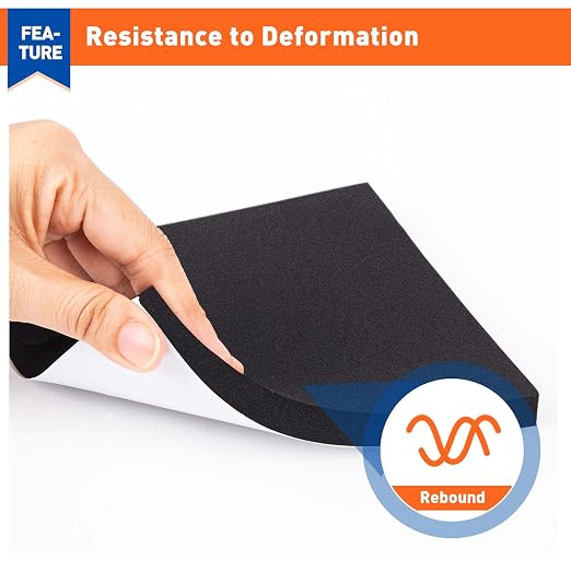 MAGZO 4Pcs Adhesive Foam Padding 1/2 in Thick X 12 in X 8 in | Closed Cell