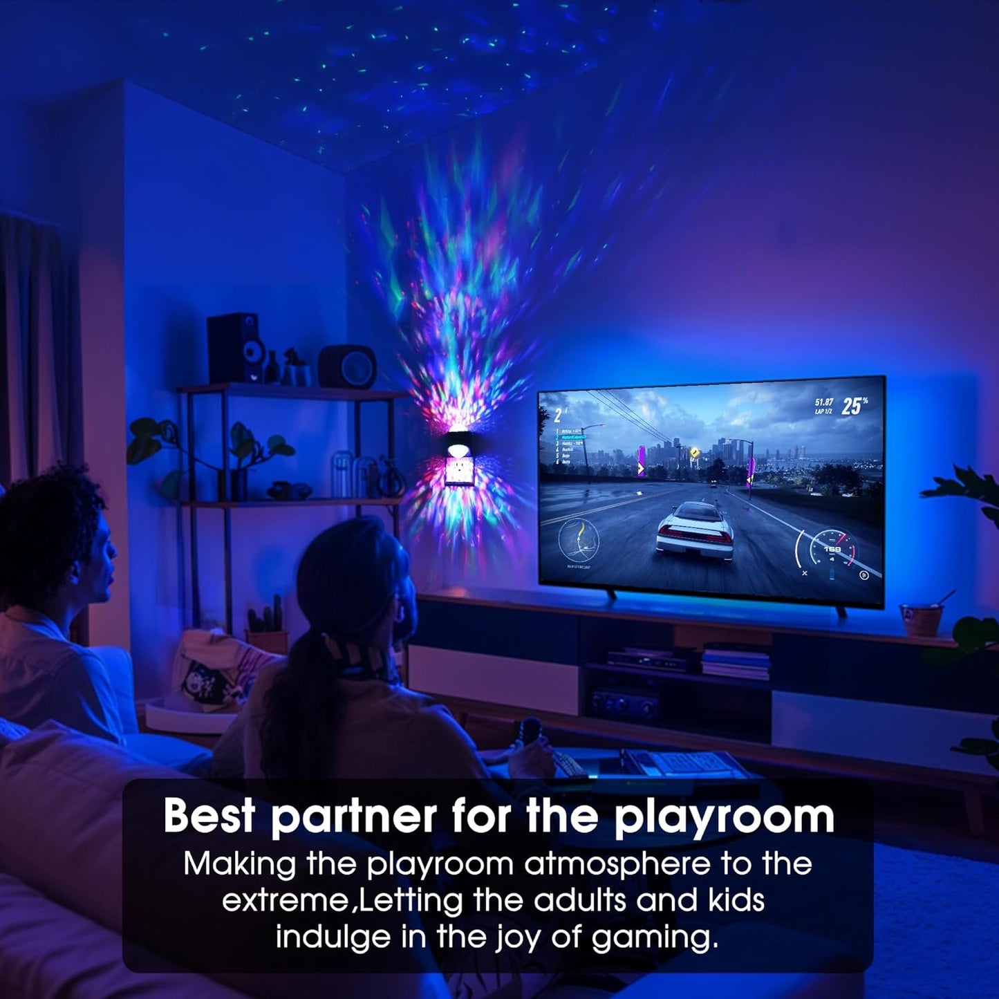 Night Lights Plug into Wall, Star Projector for Bedroom, Night Light Projector for Kids, 9-Color RGB Galaxy Nightlight with Dusk to Dawn Sensor for Bathroom, Home Gaming Room Decor Gifts