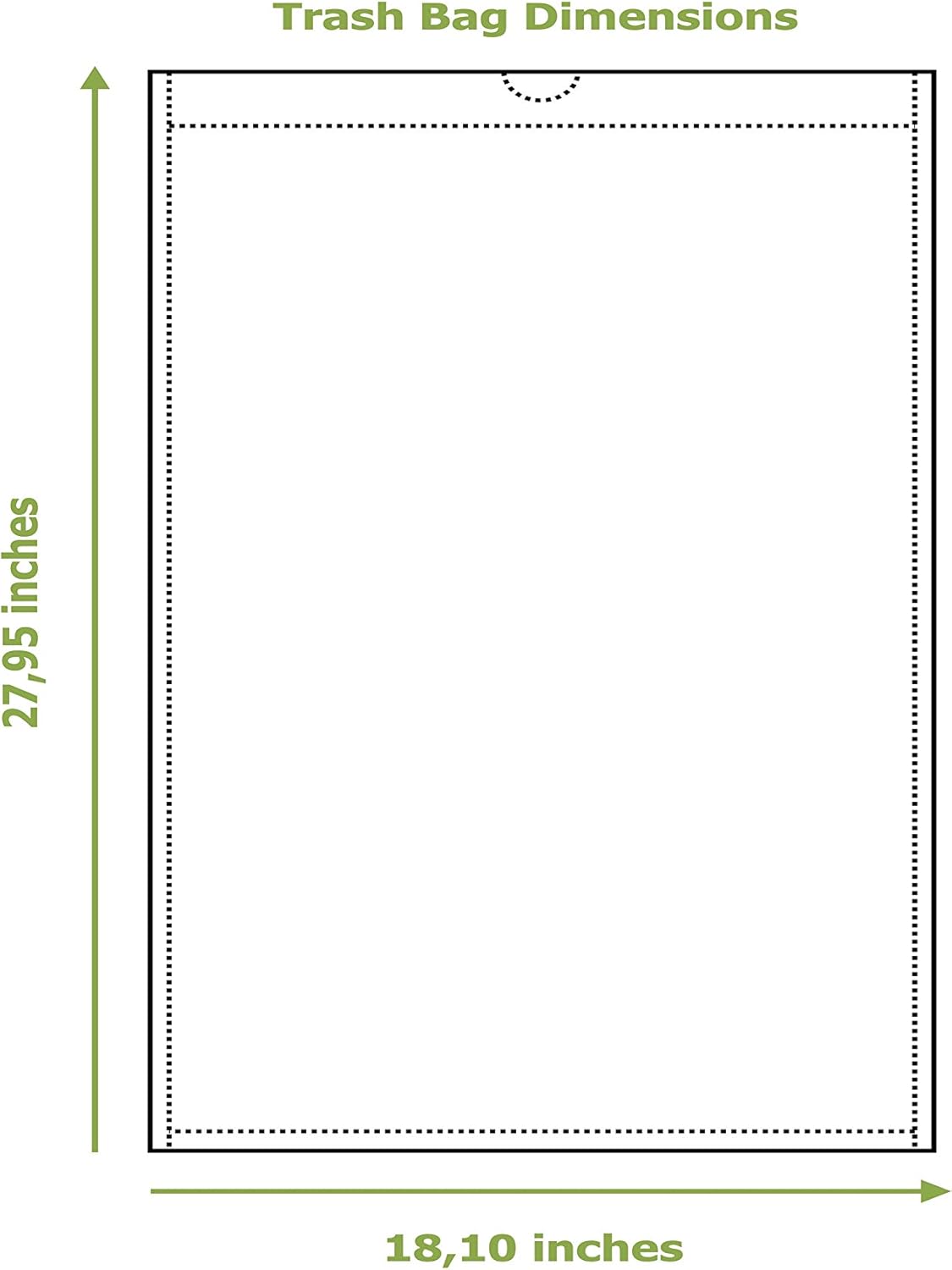 Greenland Biodegradable 60 Trash Bags Compatible with Simplehuman (Code G, 60 Bags, 8 Gallons) & IKEA Mjösa 8 Gallon Pedal Bin