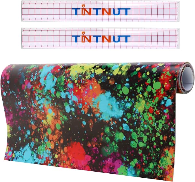Tintnut Splash Black Permanent Vinyl Roll 12 in x 5ft Adhesive Vinyl Roll |