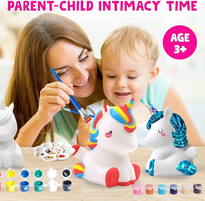 Goodyking Paint Your Own Unicorn Lamp Art Kit, DIY Night Light, Arts & Crafts