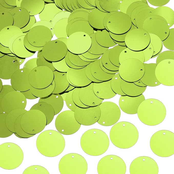 MECCANIXITY 700 Pcs Flat Round Sequins 15mm/0.6 Inch Loose Paillettes Craft
