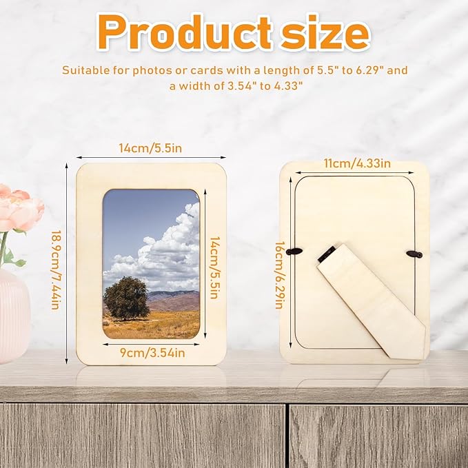 VOKOY 15 Pack Wooden Picture Frames
