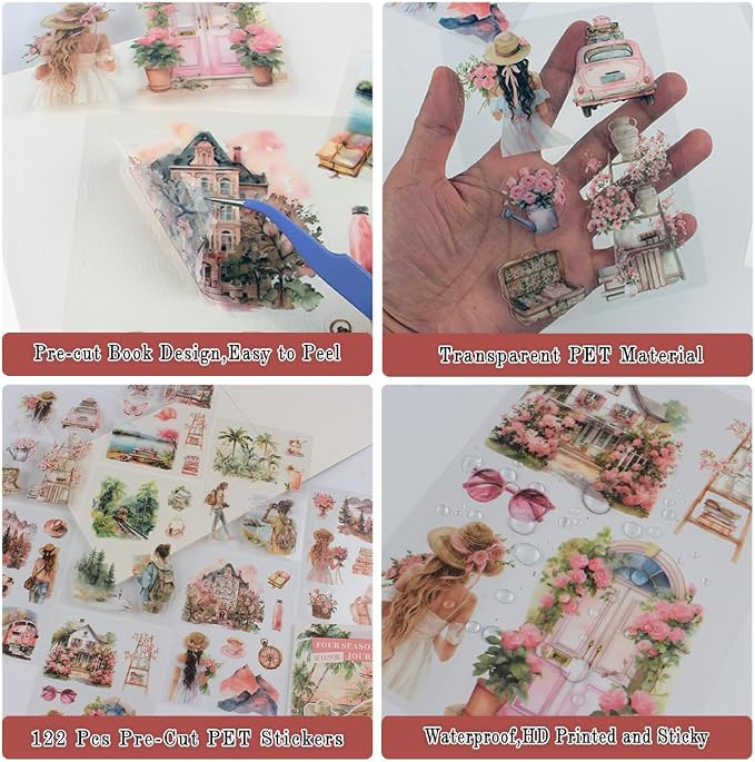 Summer Beach Pre-Cut Journal Sticker Book