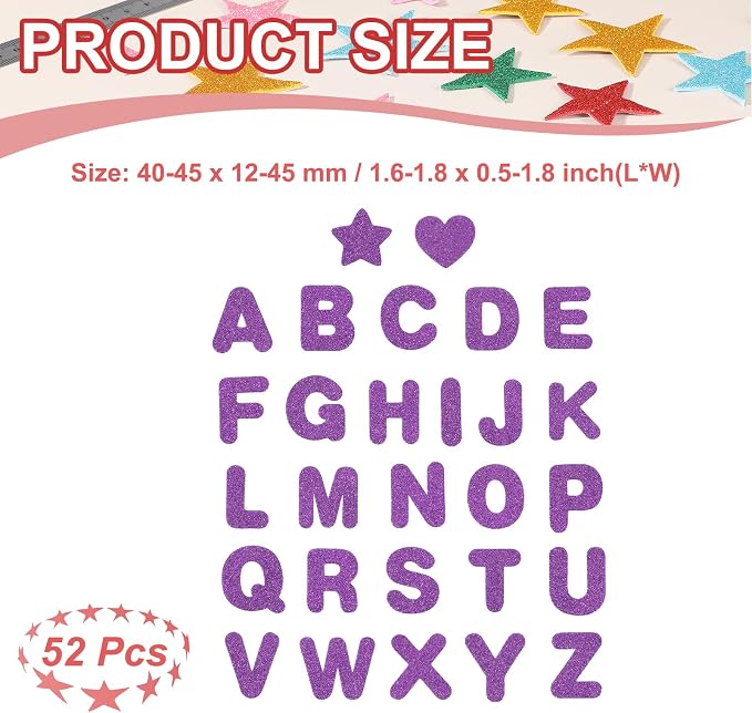 PATIKIL Alphabet Foam Stickers
