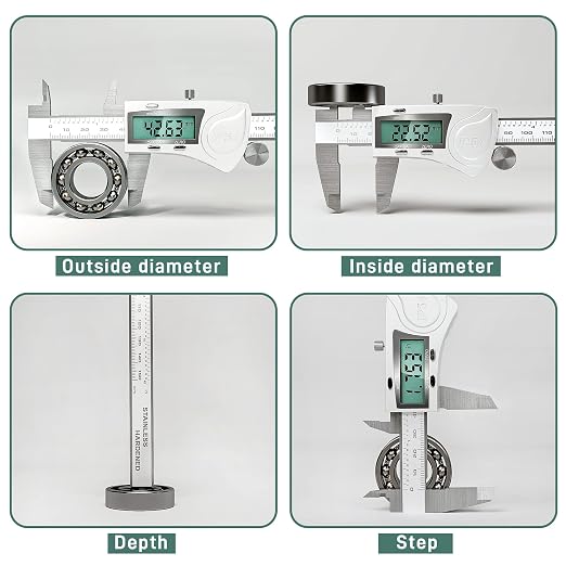 Digital Caliper Measuring Tool, IP54 Waterproof Electronic Micrometer Caliper