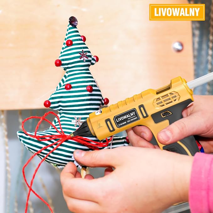 LIVOWALNY Cordless Hot Glue Gun Compatible