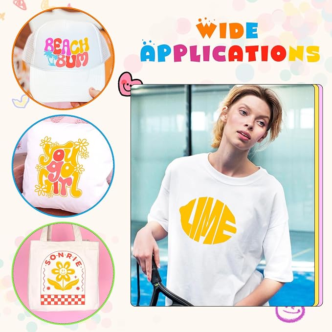 Tintnut Carrot Yellow Neon Heat Transfer Vinyl, easy cut & weed, stretch