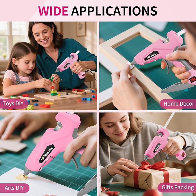 Full Size Hot Glue Gun 60W/100W Dual Power W/ 20PCS Sticks, Home Repair