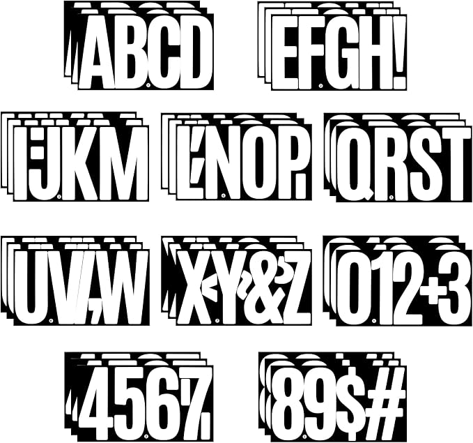 Letter Stickers, Mailbox Numbers, 6 Inch Waterproof Vinyl Alphabet | 6 Inch