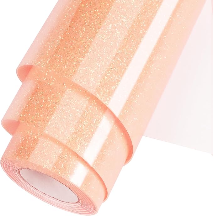 Blush Glitter HTV Heat Transfer Vinyl Roll 12inch x 20 ft