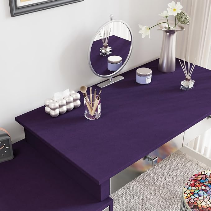 CRE8TIVE Purple Wallpaper Peel and Stick Velvet Drawer Liner