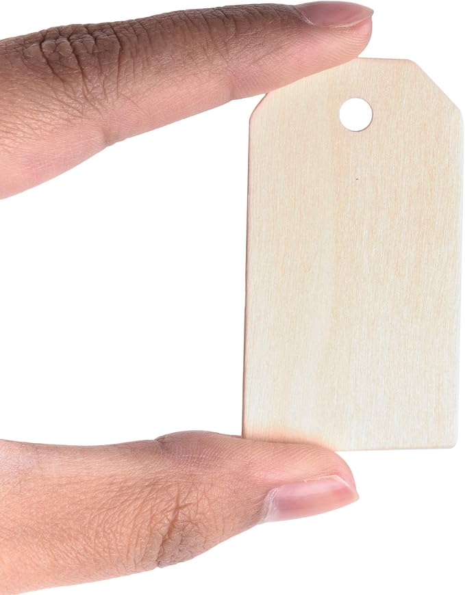 Super Z Outlet 50 Pack Unfinished Natural Wood Rectangle Blank Pieces Wooden