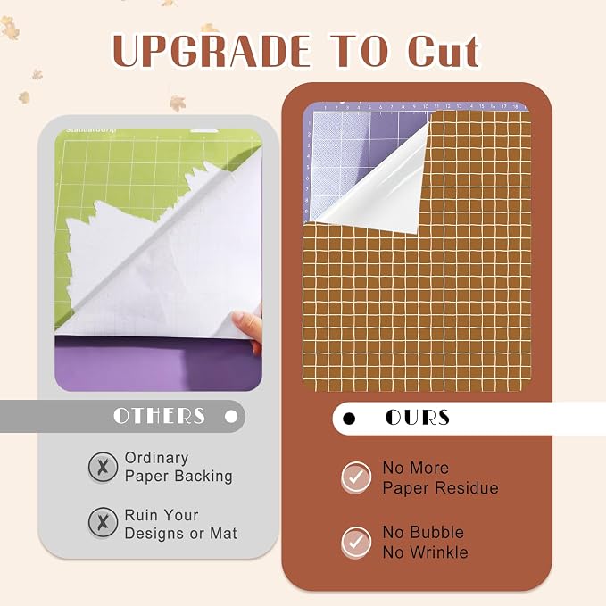 Tintnut Thanksgiving Permanent Vinyl 12 Pcs 12x10in Fall Adhesive Vinyl | Brown