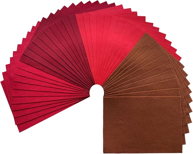 Soft Felt Sheets, 8x12 inches Assorted Craft Felt Fabric, 1.4mm Thick Felt