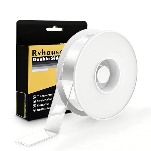 Heavy Duty Double Sided Tape, 1.18 x 200 in, 1 Pack | Removable washable nano