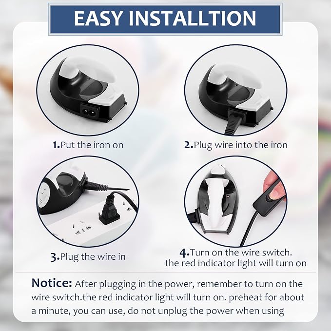 Honoson Mini Craft Iron Mini Heat Press Small Iron 3.93 x 2.36 x 2.76 in