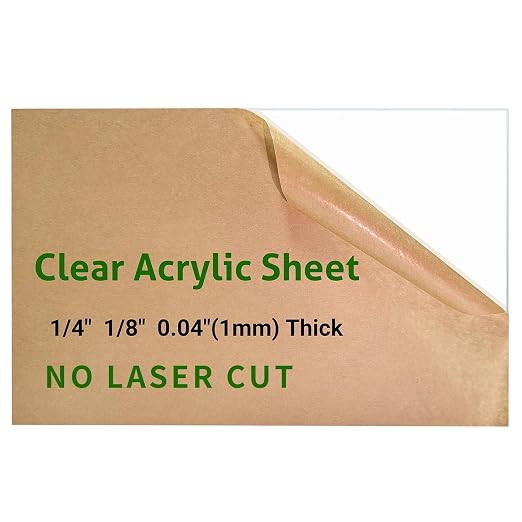 2 Pieces12” x 16” Clear Acrylic Sheet Plexiglass