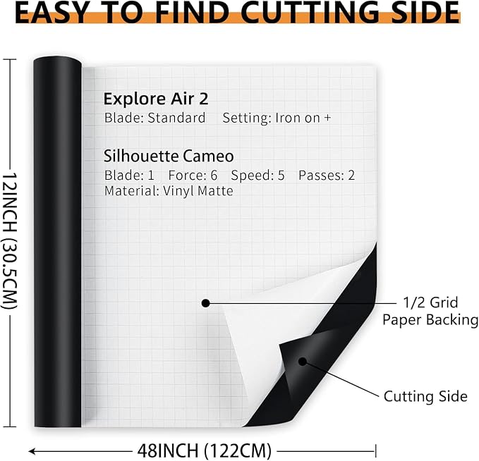 Lya Vinyl Matte Black Permanent Vinyl Roll