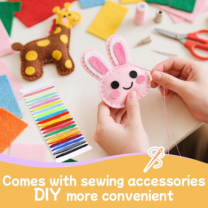 moinkerin 50Pcs Felt Sheets for Crafts