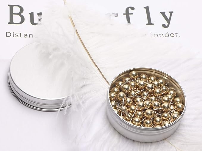 Tupalizy 100PCS 1/4 Inch Small Round Head Map Tacks Pins