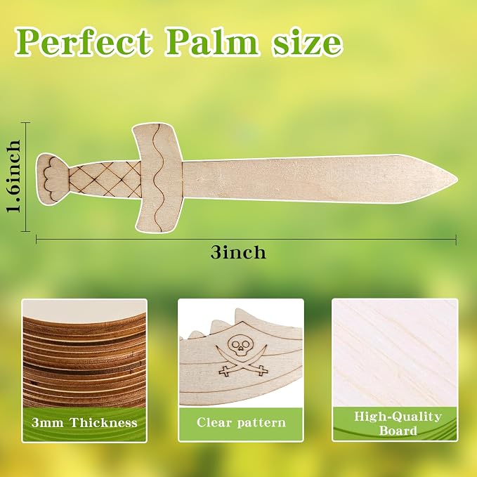 Le Shang 12 PCS Unfinished Wood Crafts, Spring Crafts
