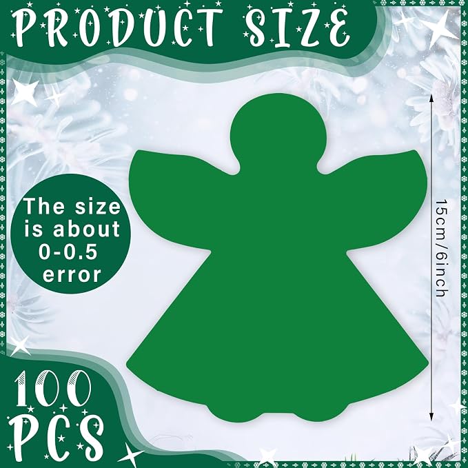 Qilery 100 Pcs Large Angel Cutouts