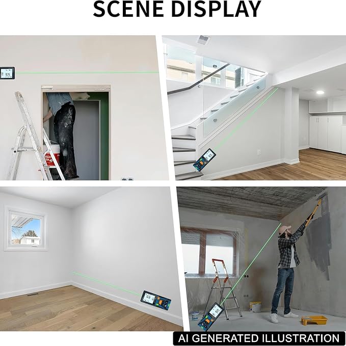Laser Distance Measure Backlit LCD