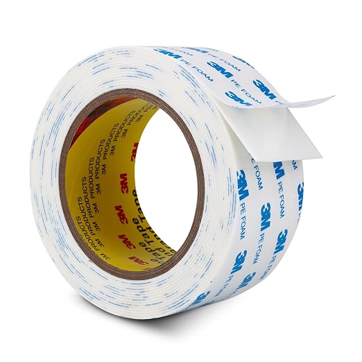 3M Double Sided Tape Heavy Duty 2 in x 16.5ft Removable PE Foam Tape | Strong