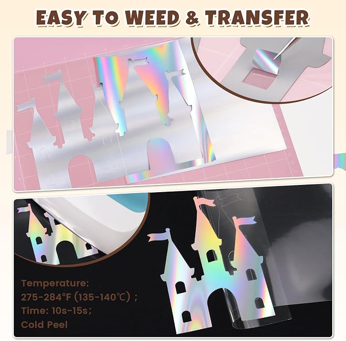 Holographic HTV Heat Transfer Vinyl Roll